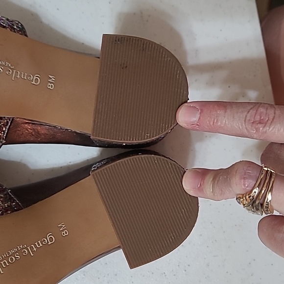 Gentle Souls by Kenneth Cole Glittered heeled sandals size 8 - Picture 10 of 13